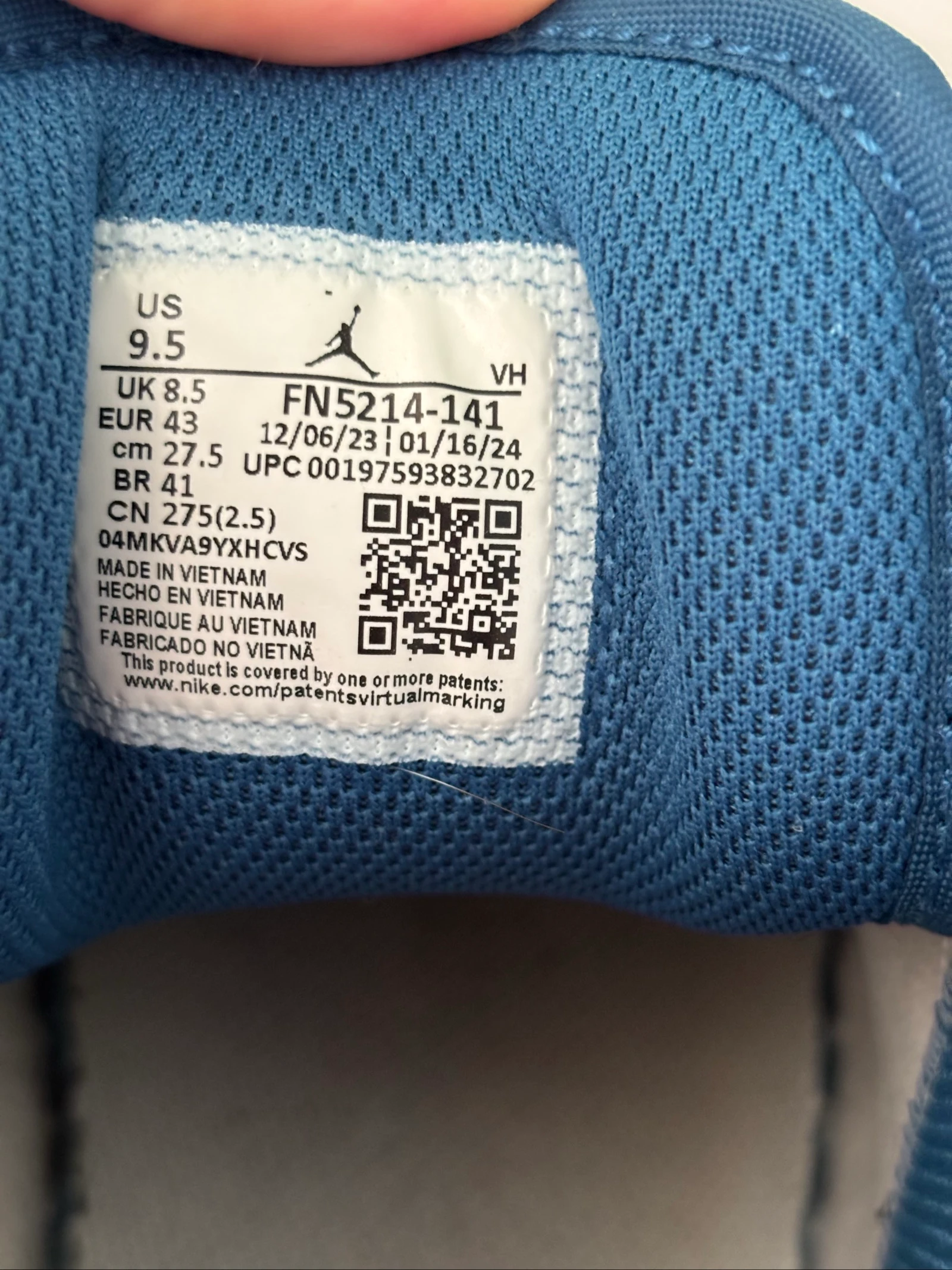 Zapatillas Nike Air Jordan 1 low azul blanco – photo 7
